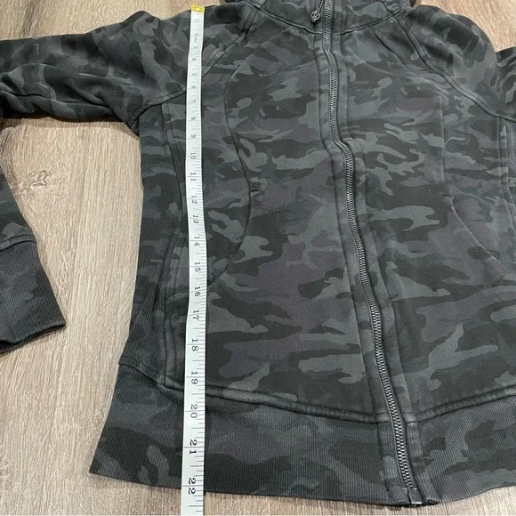 Lululemon Scuba Hoodie *Light Cotton Fleece Incognito Camo Multi Grey Size 6 - Picture 11 of 14